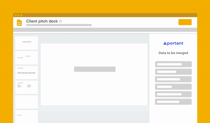 Map spreadsheet data into Google Slides in Portant